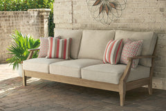 Diamond Furniture - Ashley Furniture - Clare View Sofa with Cushion - Sofa with Cushion / Beige - P801-838