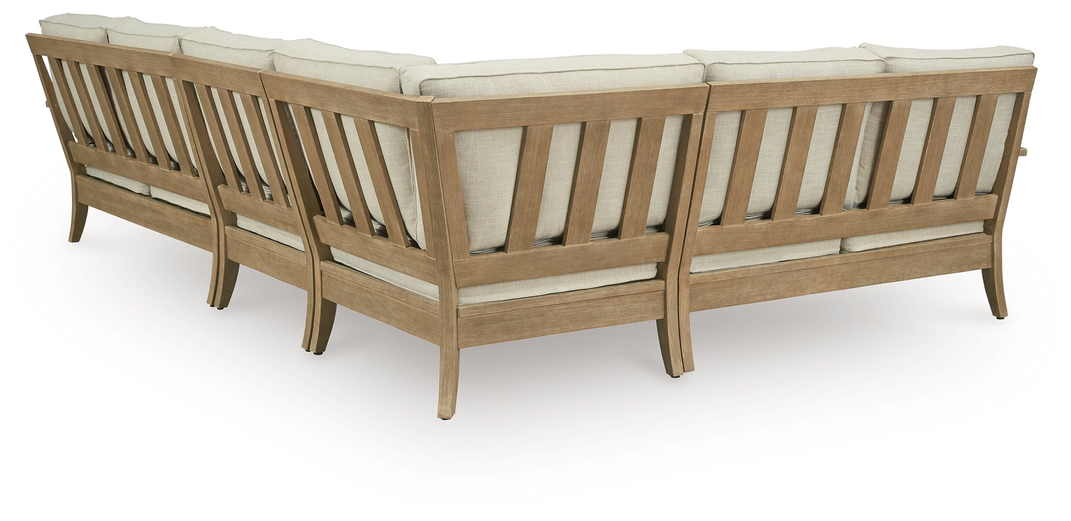 Diamond Furniture - Ashley Furniture - Clare View Outdoor - 4-Piece Outdoor Sectional / Beige - P801P11