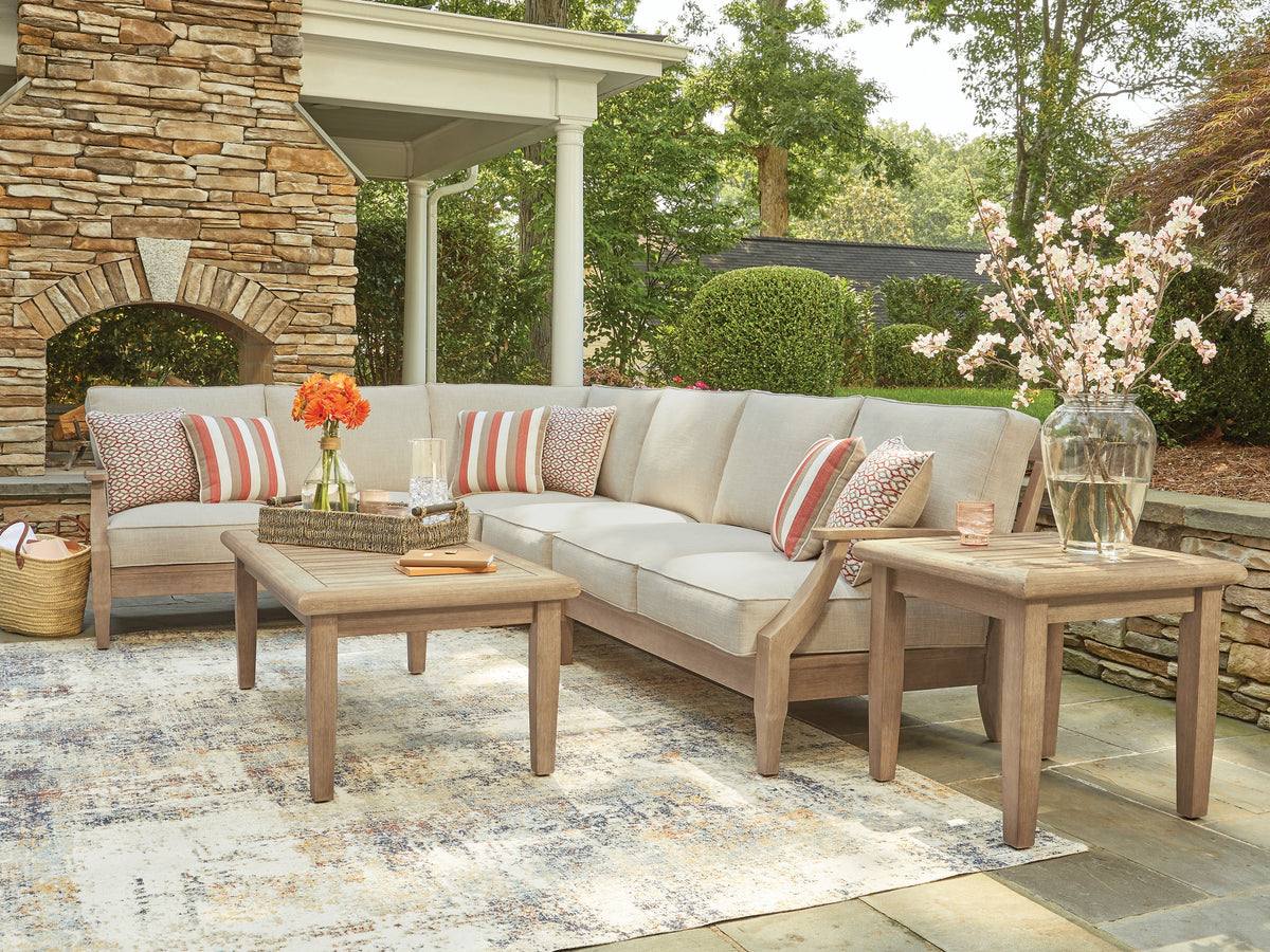 Diamond Furniture - Ashley Furniture - Clare View 4-Piece Outdoor Sectional - 4-Piece Outdoor Sectional - P801P11