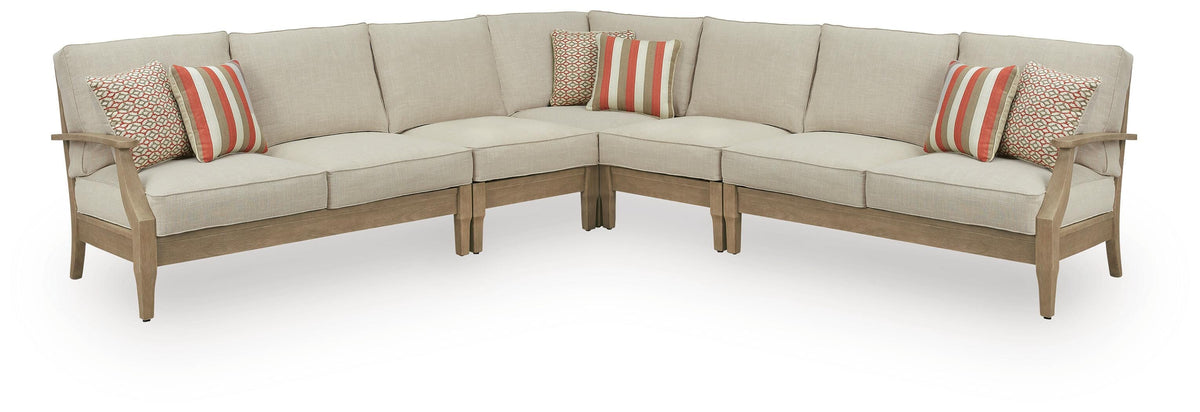 Diamond Furniture - Ashley Furniture - Clare View 5-Piece Outdoor Sectional - 5-Piece Outdoor Sectional - P801P12