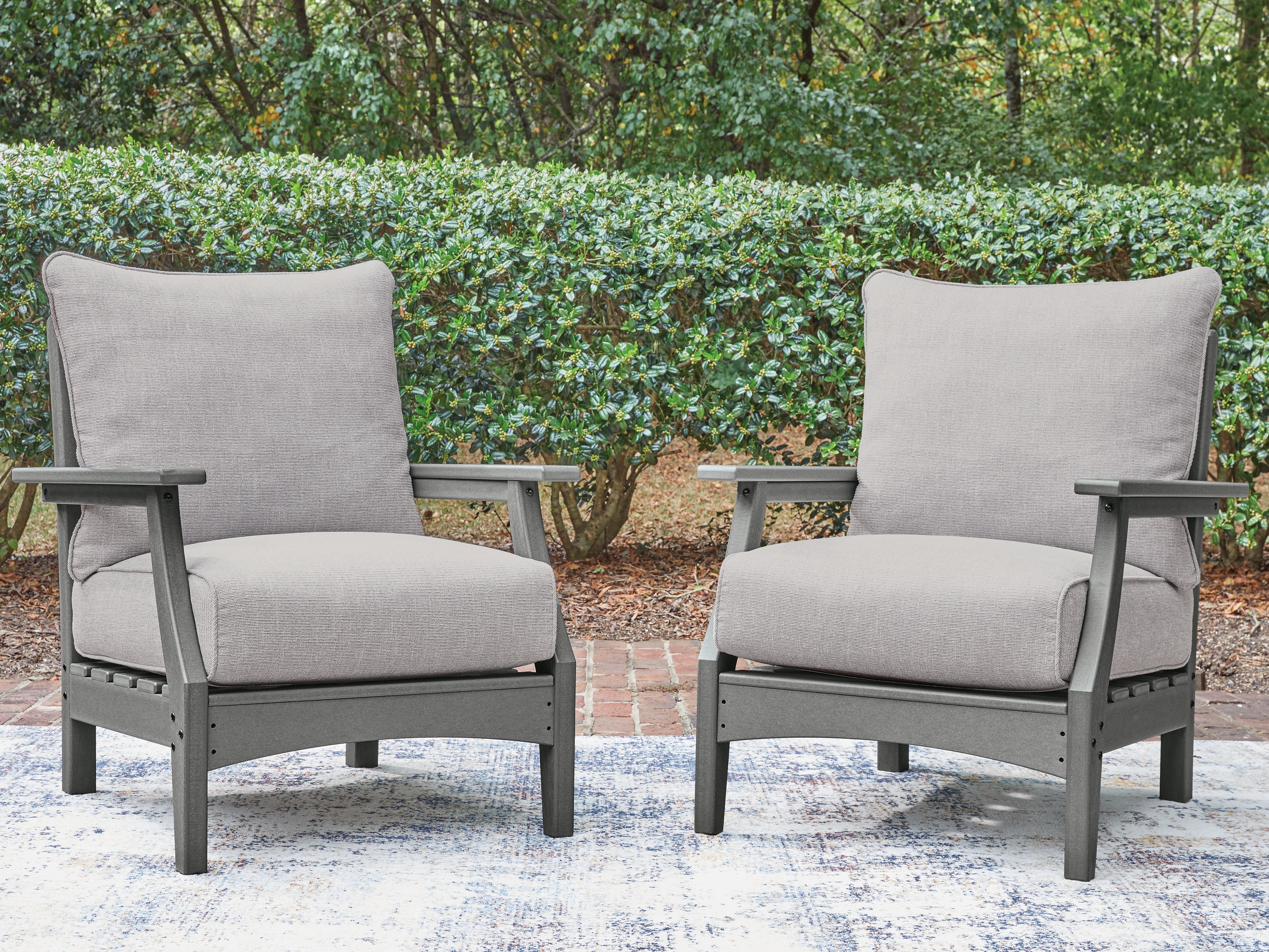 Diamond Furniture - Ashley Furniture - Cove Beach Outdoor Lounge Chair with Cushion - Lounge Chair w/Cushion (Set of 2) - PCP803-820