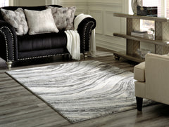 Diamond Furniture - Ashley Furniture - Wysdale 7'10" x 10'3" Rug - 7'10" x 10'3" Rug / Ivory/Gray - R404901