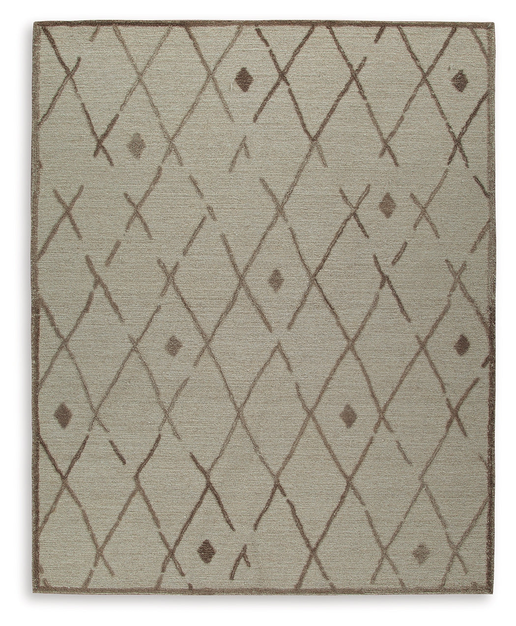 Diamond Furniture - Ashley Furniture - Guyford 8' x 10' Rug - 8' x 10' Rug / Beige/Brown - R406871