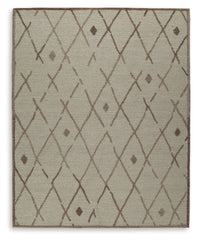 Diamond Furniture - Ashley Furniture - Guyford 8' x 10' Rug - 8' x 10' Rug / Beige/Brown - R406871