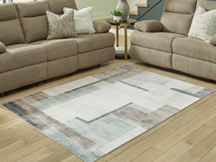 Diamond Furniture - Ashley Furniture - Larkport Washable 5' x 7' Area Rug - Washable 5' x 7' Area Rug - R407412