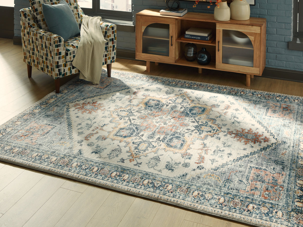 Diamond Furniture - Ashley Furniture - Wallney Rug - 5' x 7' Area Rug / Multi - R407492