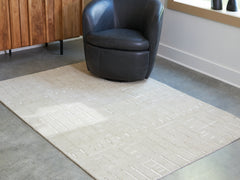 Diamond Furniture - Ashley Furniture - Wolbert 5' x 7' Area Rug - 5' x 7' Area Rug / Tan/Ivory - R407662