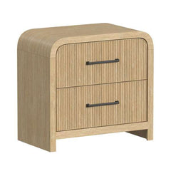 2-Drawer Nightstand with USB in Natural