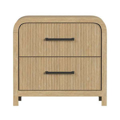 2-Drawer Nightstand with USB in Natural