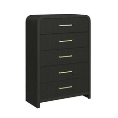 5-Drawer Chest in Black with Grain