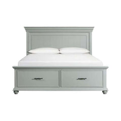 King Platform Storage Bed in Grey