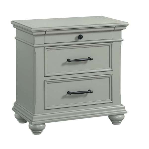 Nightstand w/USB Grey