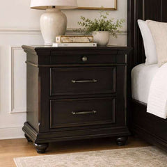 Nightstand w/USB Black