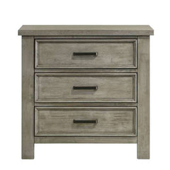 3-Drawer Nightstand in Drift Grey