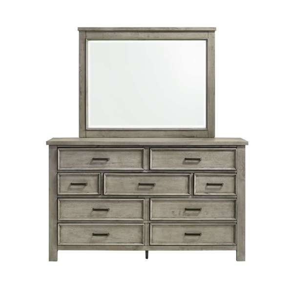 Dresser & Mirror Set in Drift Grey