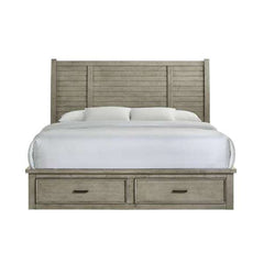 King Storage Bed in Drift Grey