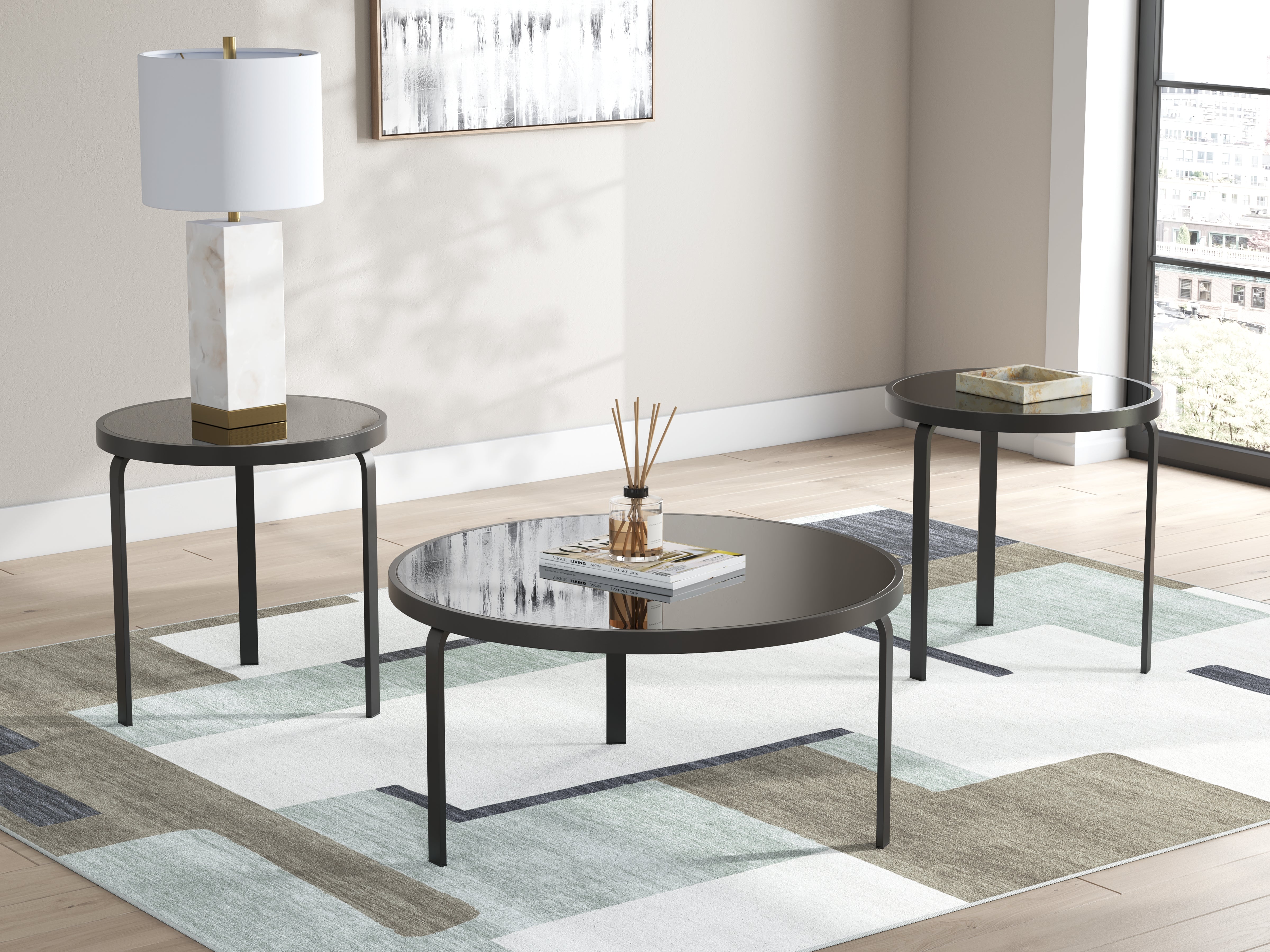 Diamond Furniture - Ashley Furniture - Dorylin Table (Set of 3) - Occasional Table Set (3/CN) / Black - T139-13