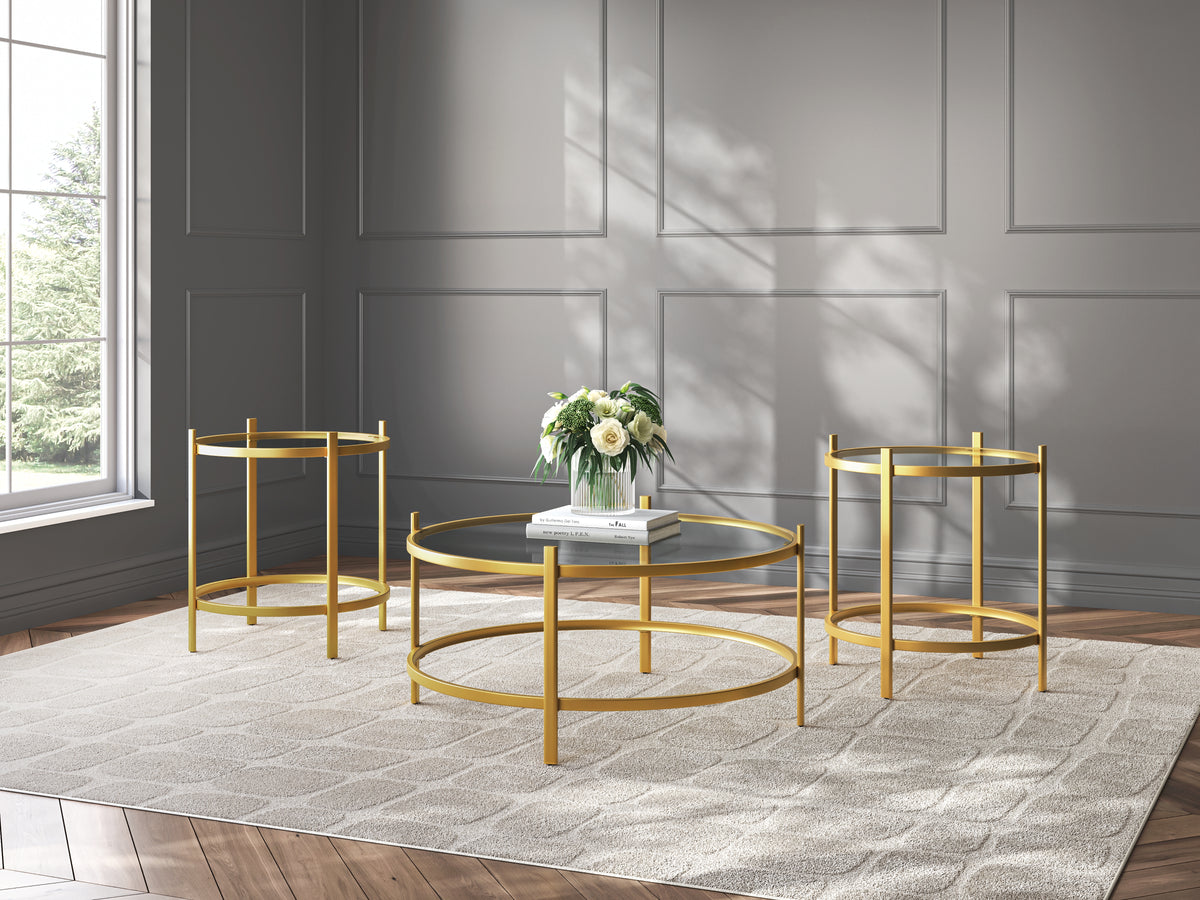 Diamond Furniture - Ashley Furniture - Pearlox Table (Set of 3) - Occasional Table Set (3/CN) / Gold - T173-13