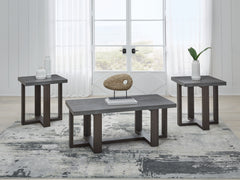 Diamond Furniture - Ashley Furniture - Dynnford Table (Set of 3) - Occasional Table Set (3/CN) / Gray/Brown - T216-13
