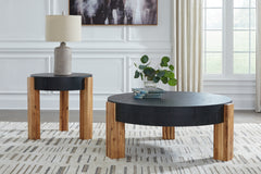 Diamond Furniture - Ashley Furniture - Breenmore Table (Set of 2) - Occasional Table Set (Set of 2) / Black/Natural - T322-12