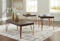 Diamond Furniture - Ashley Furniture - Bandyn Table (Set of 3) - Occasional Table Set (3/CN) / Brown/Champagne - T404-13