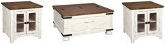 Diamond Furniture - Ashley Furniture - Wystfield Coffee Table and 2 End Tables - Coffee Table and 2 End Tables / White/Brown - T459T1