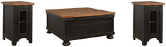 Diamond Furniture - Ashley Furniture - Valebeck Coffee Table and 2 Chairside End Tables - Coffee Table and 2 Chairside End Tables - T468T1