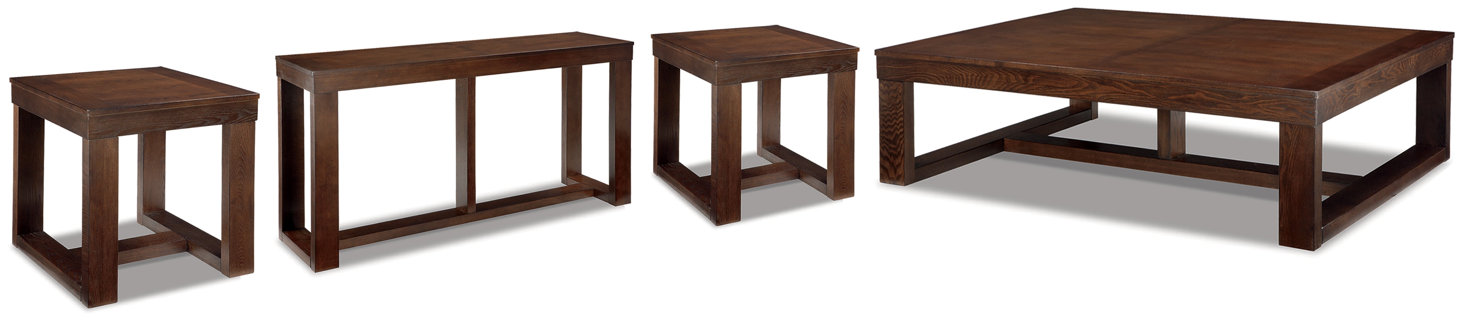 Diamond Furniture - Ashley Furniture - Watson Coffee Table and 2 End Tables with Console - Coffee Table and 2 End Tables with Console - T481T1