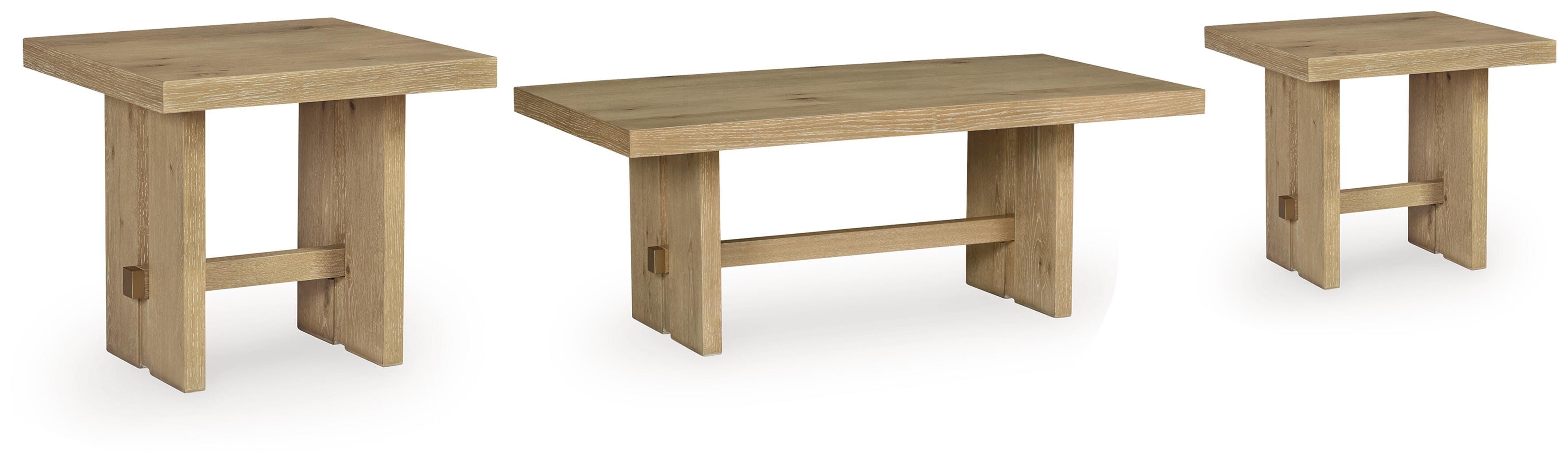 Diamond Furniture - Ashley Furniture - Crendlin Coffee Table and 2 End Tables - Coffee Table and 2 End Tables - T537T1