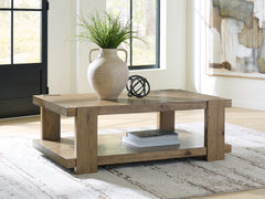 Diamond Furniture - Ashley Furniture - Flangren Coffee Table - Rectangular Cocktail Table - T553-1