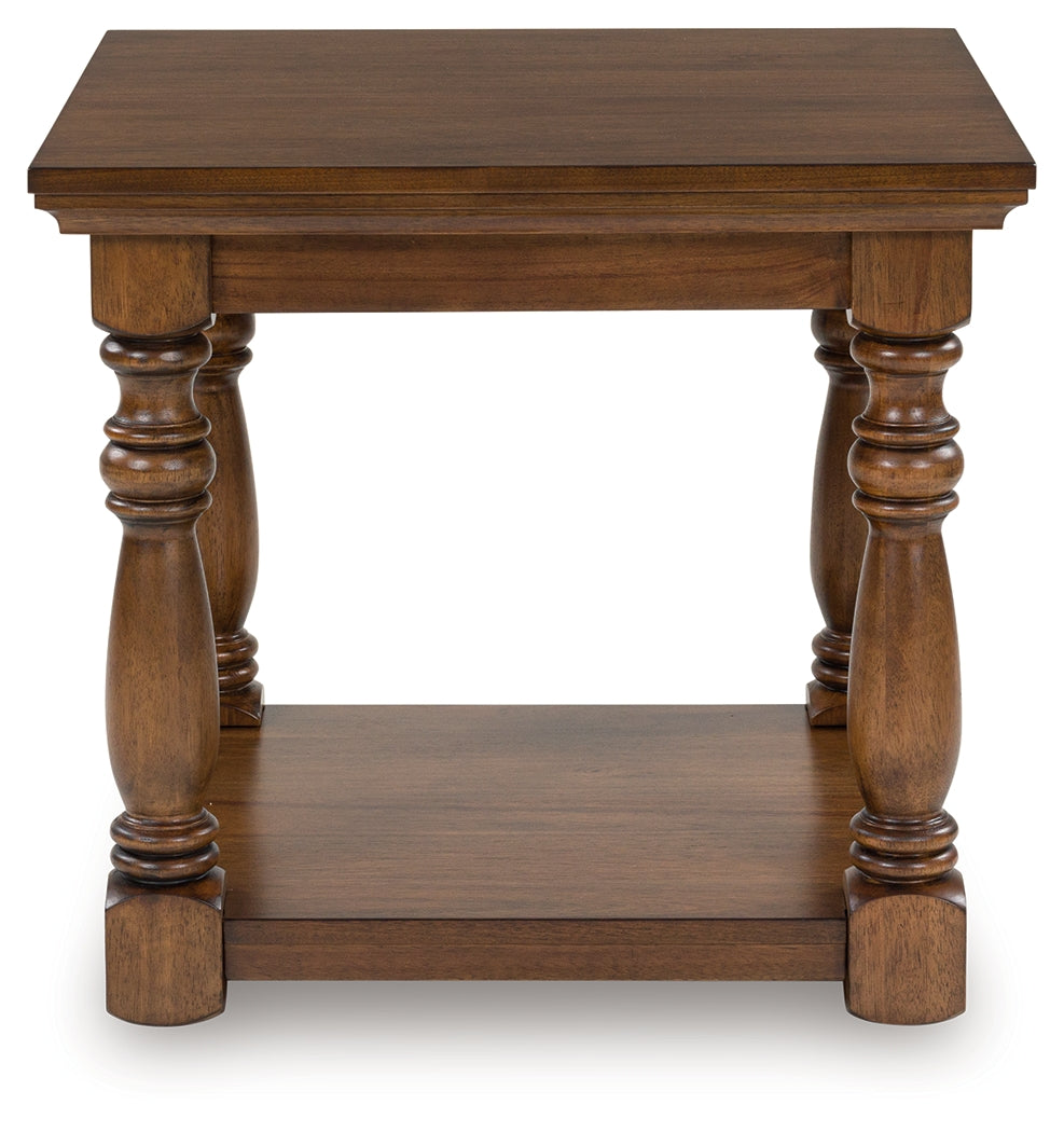 Diamond Furniture - Ashley Furniture - Sturlayne End Table - Rectangular End Table / Brown - T609-3