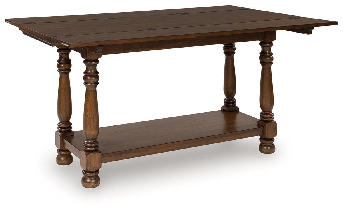 Diamond Furniture - Ashley Furniture - Sturlayne Flip Top Sofa Table - Flip Top Sofa Table / Brown - T609-4