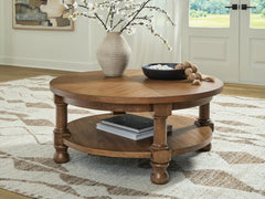 Diamond Furniture - Ashley Furniture - Chadworth Coffee Table - Round Cocktail Table - T614-8