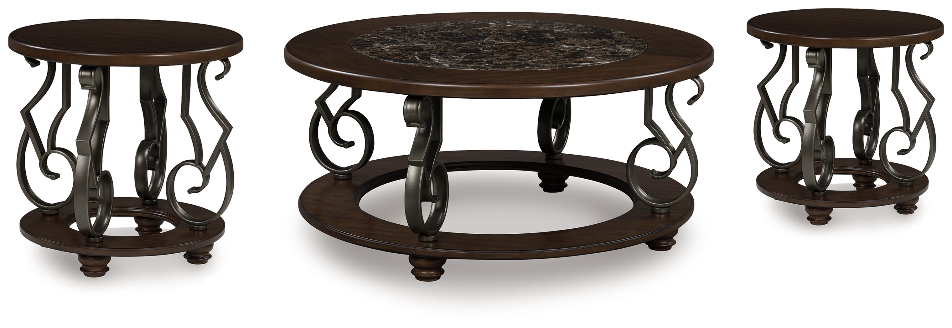 Diamond Furniture - Ashley Furniture - Frallyn Coffee Table and 2 Ends - Coffee Table and 2 Ends - T623T1