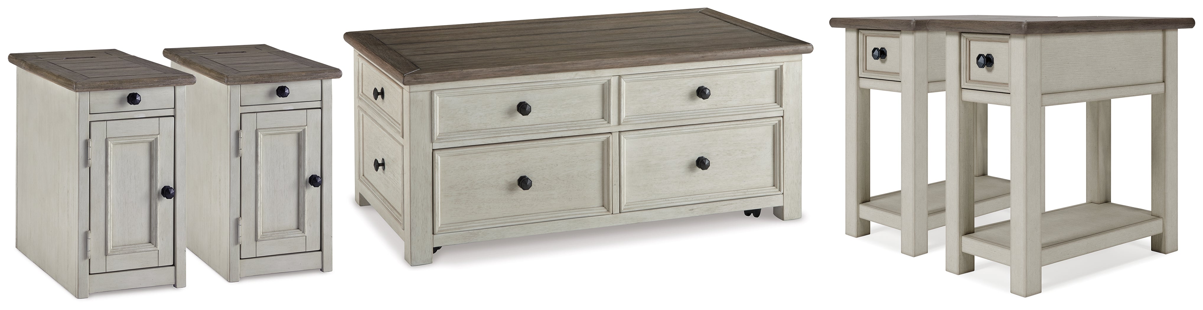 Diamond Furniture - Ashley Furniture - Bolanburg 5-Piece Occasional Table Set - 5-Piece Occasional Table Set - T637T5