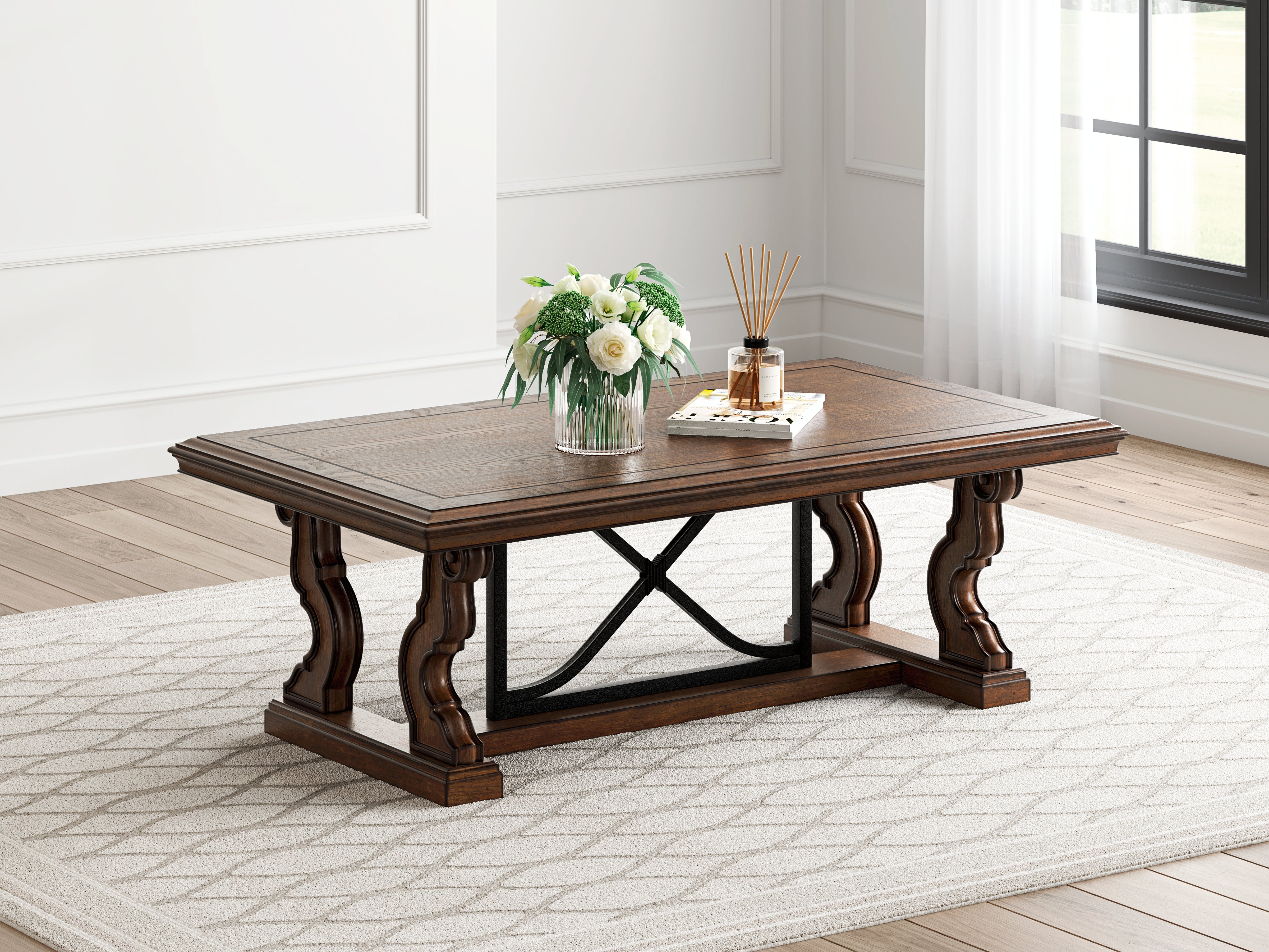 Diamond Furniture - Ashley Furniture - Maylee Coffee Table - Rectangular Cocktail Table - T647-1