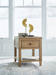 Diamond Furniture - Ashley Furniture - Sharlance End Table - Rectangular End Table / Light Brown - T655-3