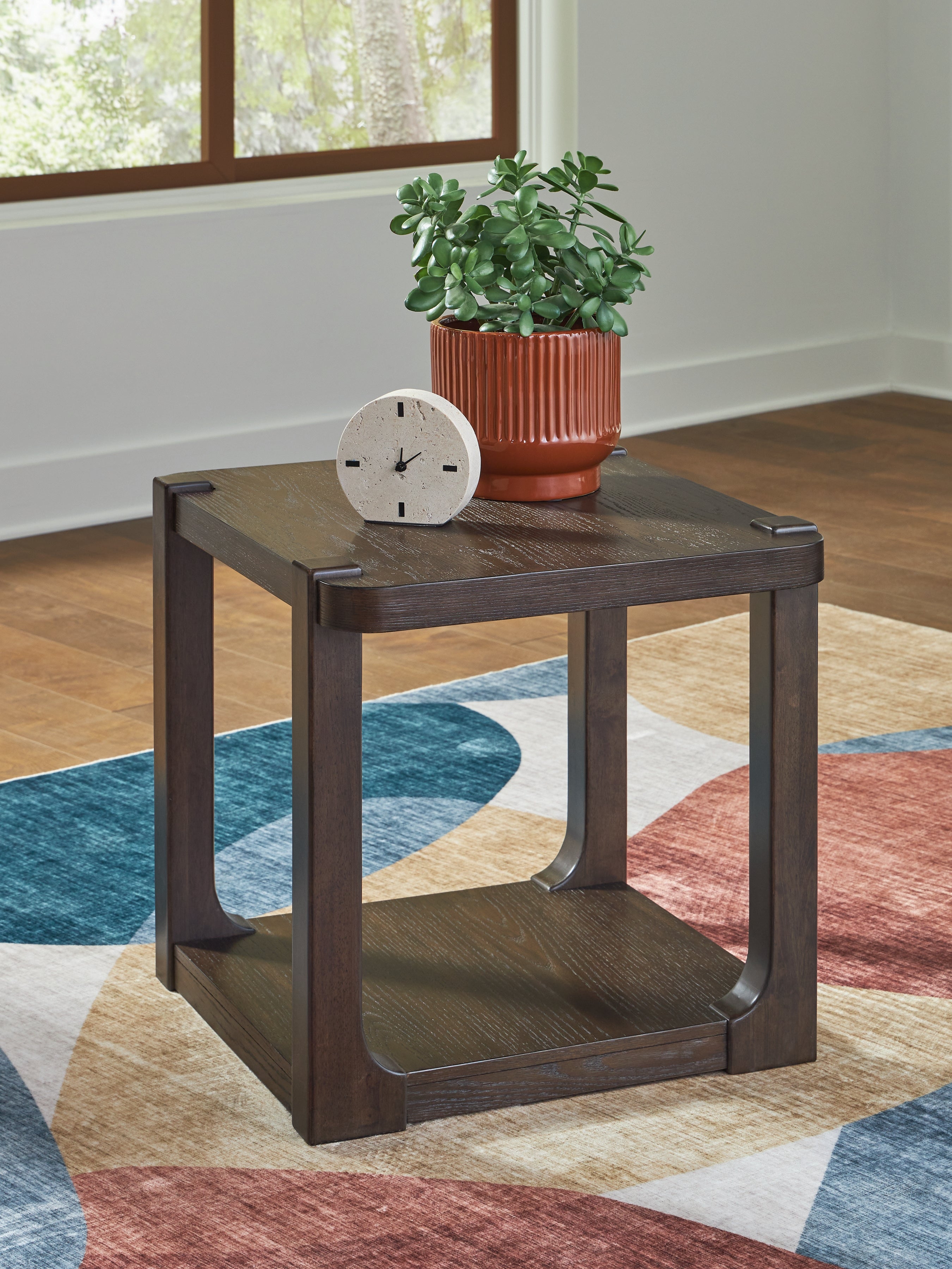 Diamond Furniture - Ashley Furniture - Breckington End Table - Rectangular End Table / Dark Brown - T656-3