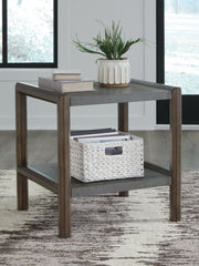 Diamond Furniture - Ashley Furniture - Kallenny End Table - Rectangular End Table / Brown/Gray - T669-3