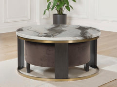 Diamond Furniture - Ashley Furniture - Jazmore Nesting Coffee Table (Set of 2) - Nesting Cocktail Tables (Set of 2) / Brown/Brass Finish - T671-22