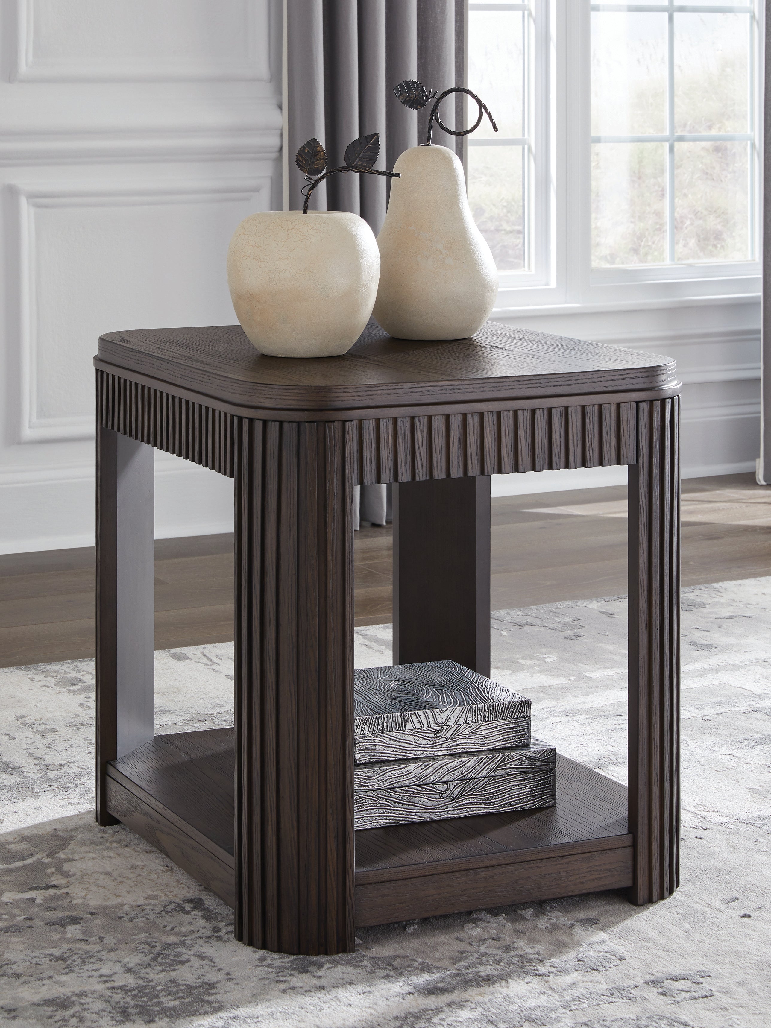 Diamond Furniture - Ashley Furniture - Carlibrie End Table - Rectangular End Table / Warm Brown - T700-3