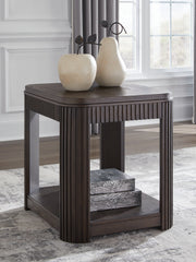 Diamond Furniture - Ashley Furniture - Carlibrie End Table - Rectangular End Table / Warm Brown - T700-3