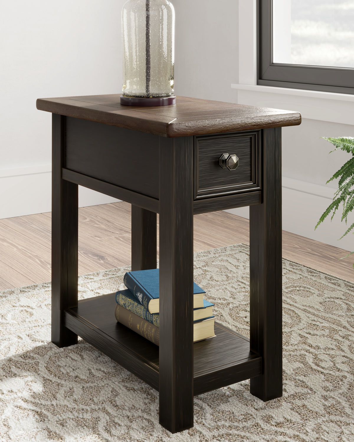 Diamond Furniture - Ashley Furniture - Tyler Creek Chairside End Table - Chair Side End Table / Grayish Brown/Black - T736-107