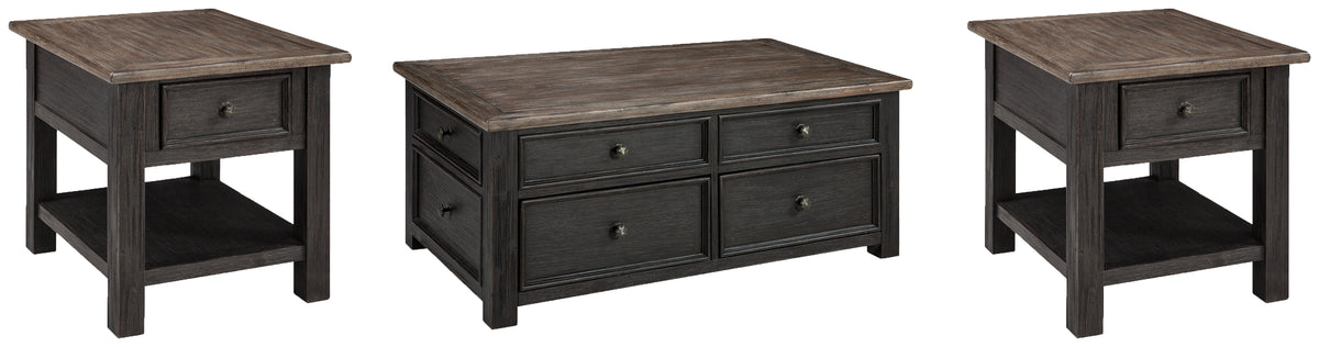 Diamond Furniture - Ashley Furniture - Tyler Creek Coffee Table and 2 End Tables - Coffee Table and 2 End Tables - T736T2