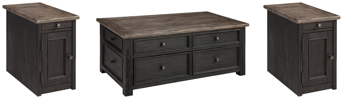 Diamond Furniture - Ashley Furniture - Tyler Creek Coffee Table and 2 Chairside End Tables - Coffee Table and 2 Chairside End Tables - T736T1