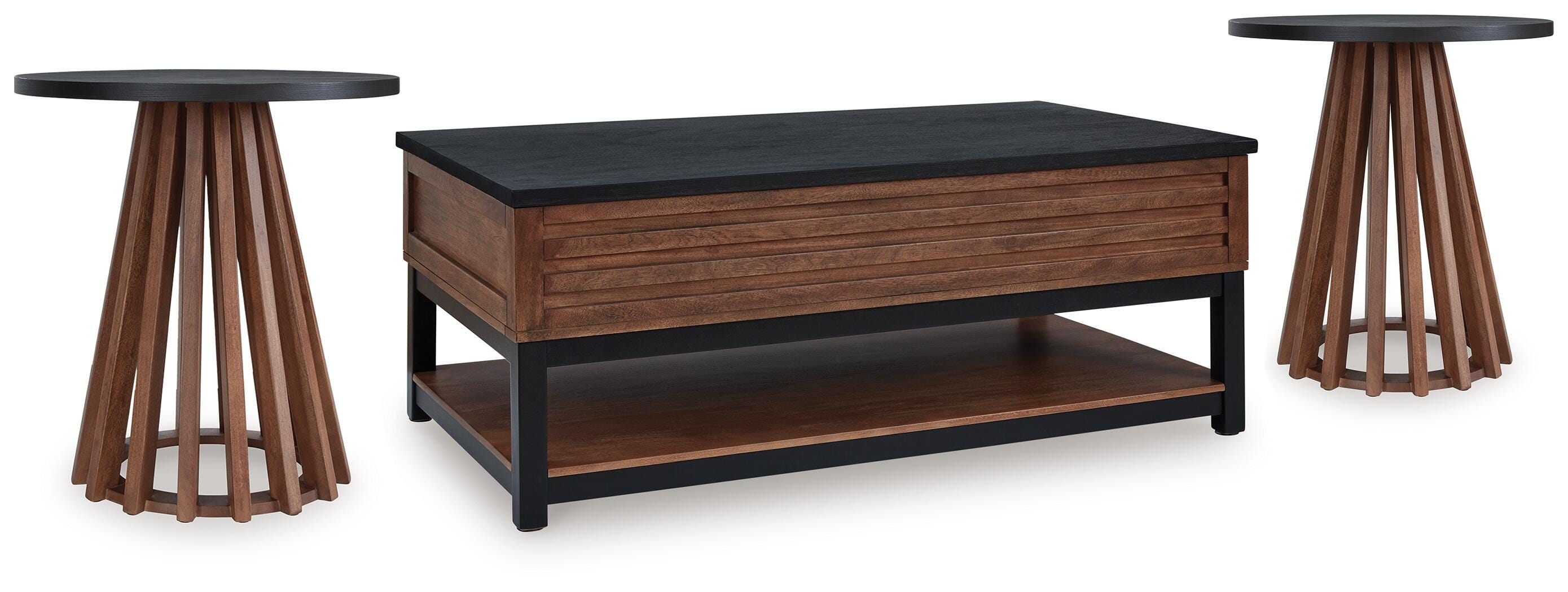 Diamond Furniture - Ashley Furniture - Kallari Coffee Table and 2 Ends - Coffee Table and 2 Ends - T737T1