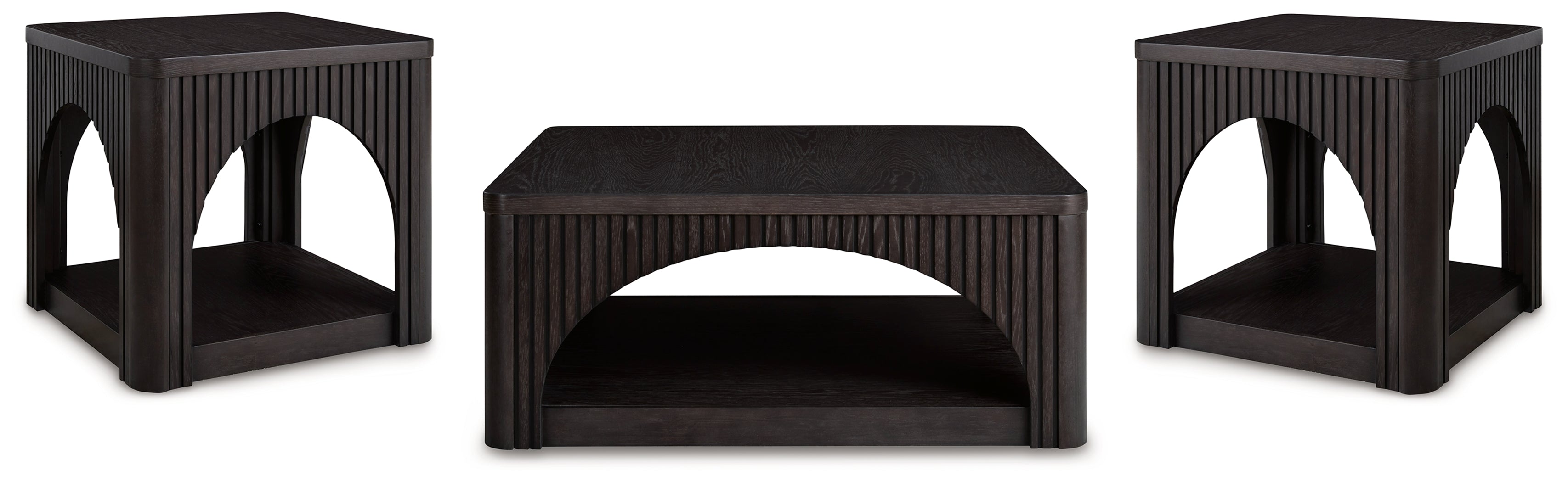 Diamond Furniture - Ashley Furniture - Yellink Coffee Table and 2 End Tables - Coffee Table and 2 End Tables / Black - T760T1