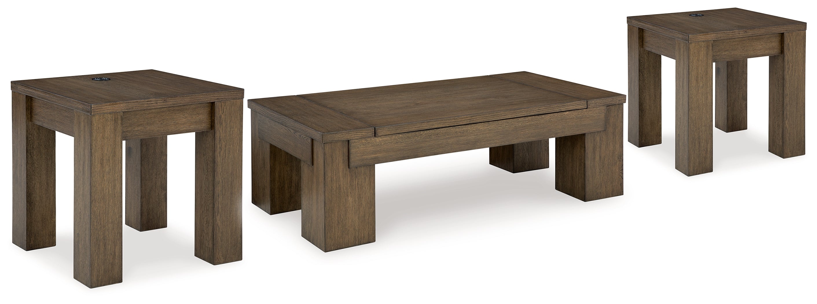 Diamond Furniture - Ashley Furniture - Rosswain Lift-top Coffee Table and 2 End Tables - Lift-top Coffee Table and 2 End Tables - T763T1