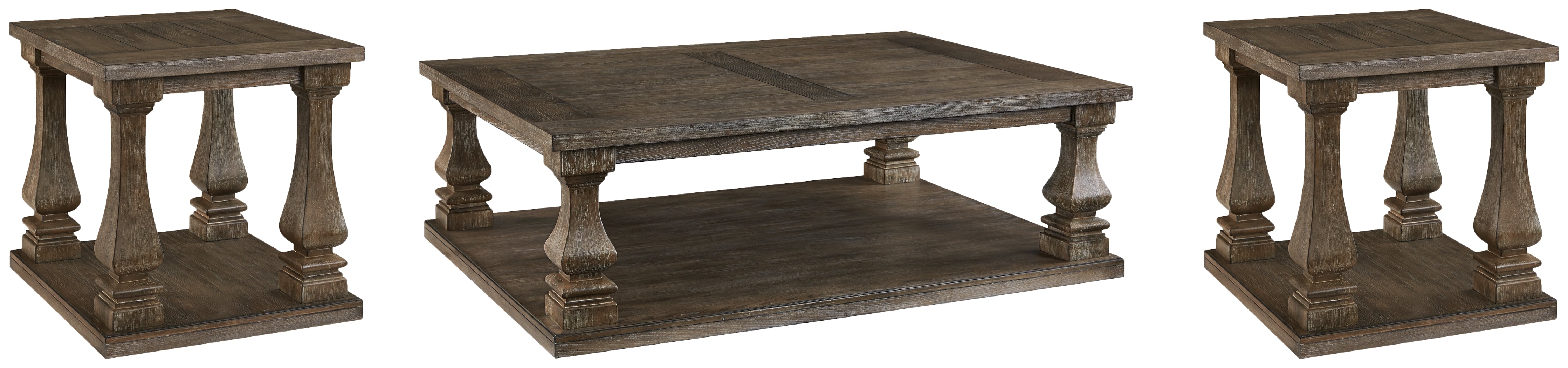 Diamond Furniture - Ashley Furniture - Johnelle Coffee Table and 2 End Tables - Coffee Table and 2 End Tables - T776T1