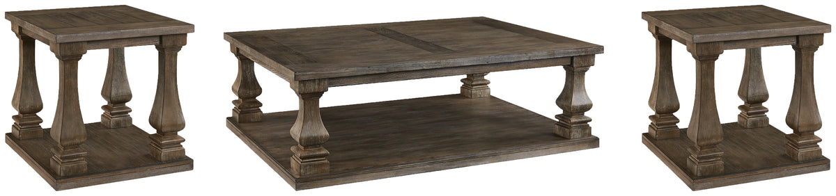 Diamond Furniture - Ashley Furniture - Johnelle Coffee Table and 2 End Tables - Coffee Table and 2 End Tables - T776T1